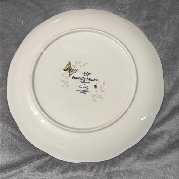 Lenox Butterfly Meadow Set of 3 Swallowtail Dinner Plates 10 7/8” Garden Motif - Picture 9 of 10